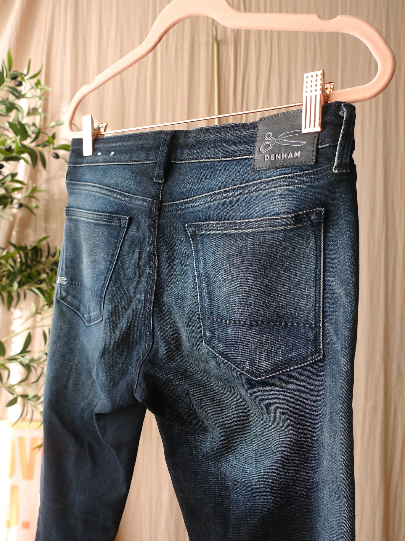 Denham sharp skinny fit candiani stretch dark indigo