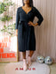 Diane von Furstenberg classy wrap over dress black