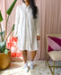 Didi embroiderd boho blousejurk offwhite
