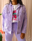 Dr. Denim ribcord trucker jacket lavender