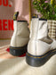 Dr. Martens combat boot leather offwhite