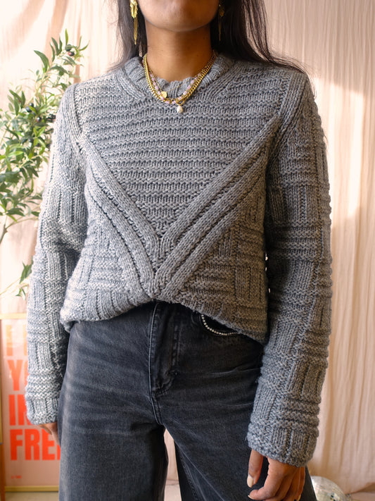 Drykorn knit pullover platinum grey