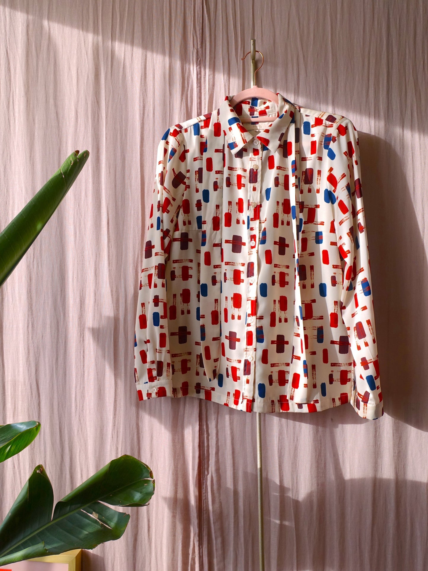 Comme Ca Scandinavian graphic print blouse