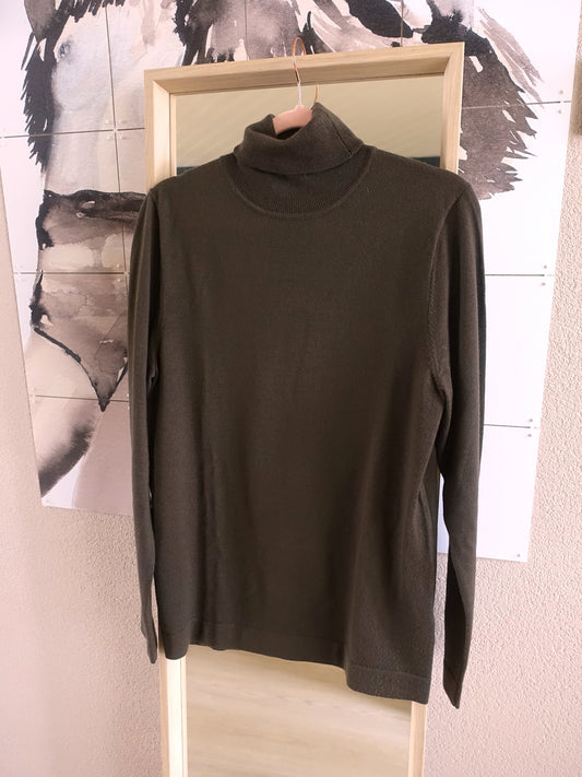 Drykorn fine knit col joey dark chocolate brown