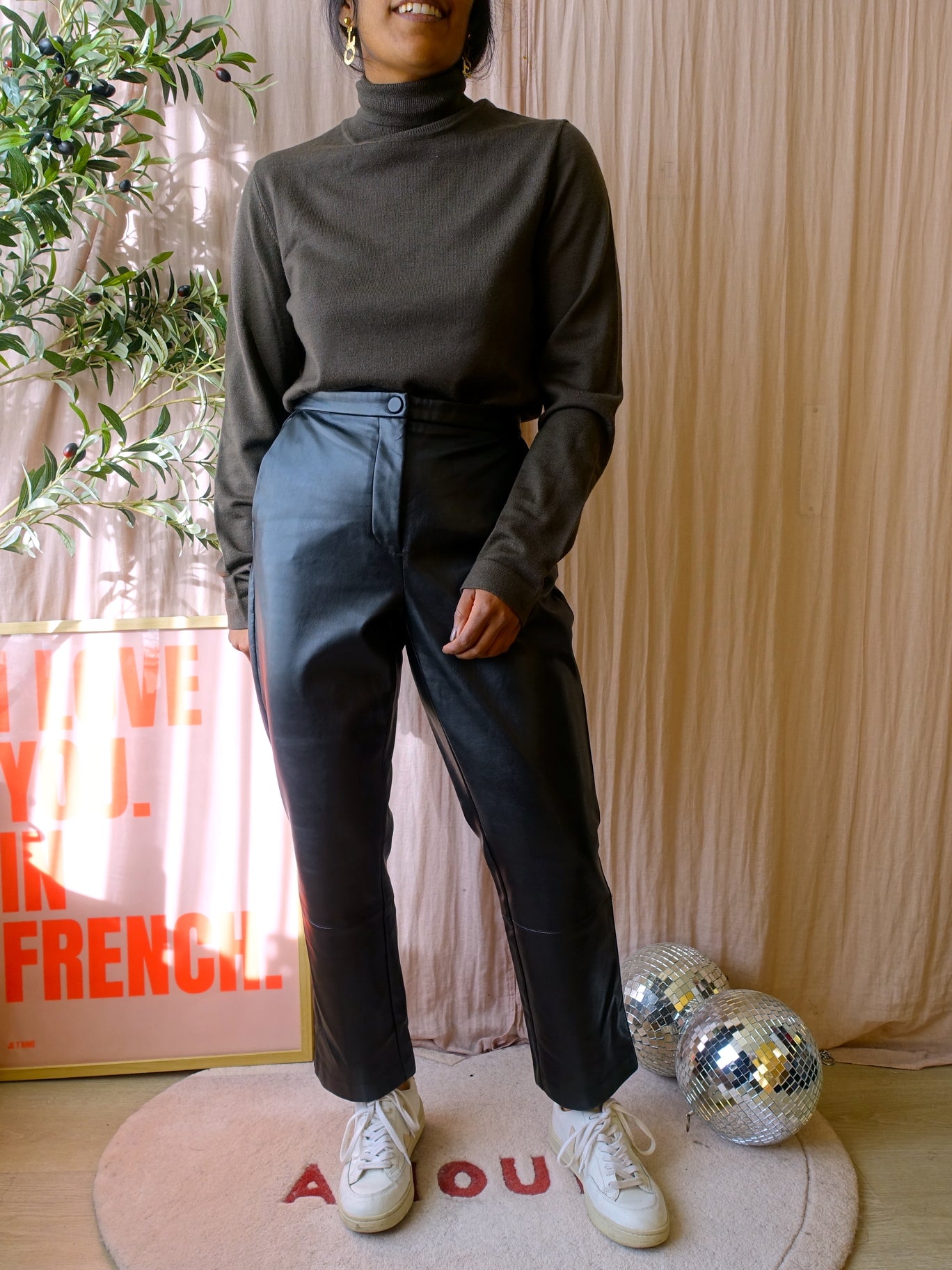 Drykorn fine knit col joey dark chocolate brown