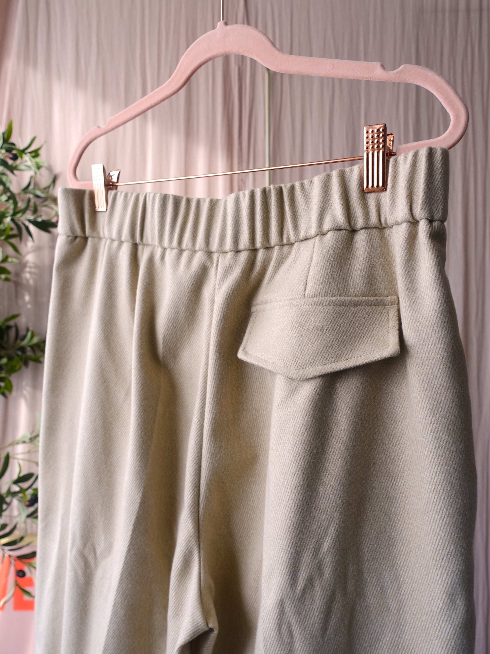 Opus cropped wide leg pants beige