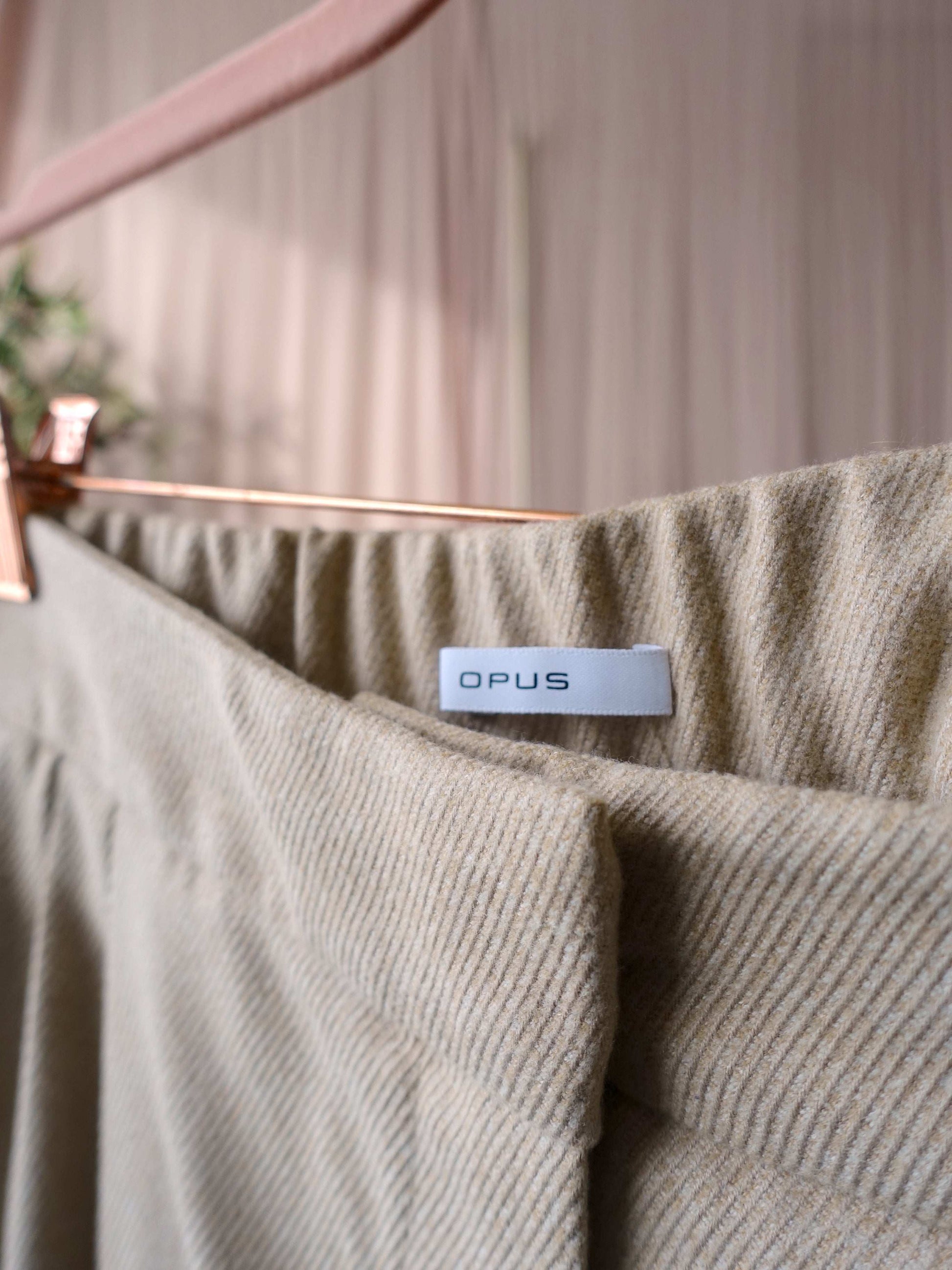 Opus cropped wide leg pants beige