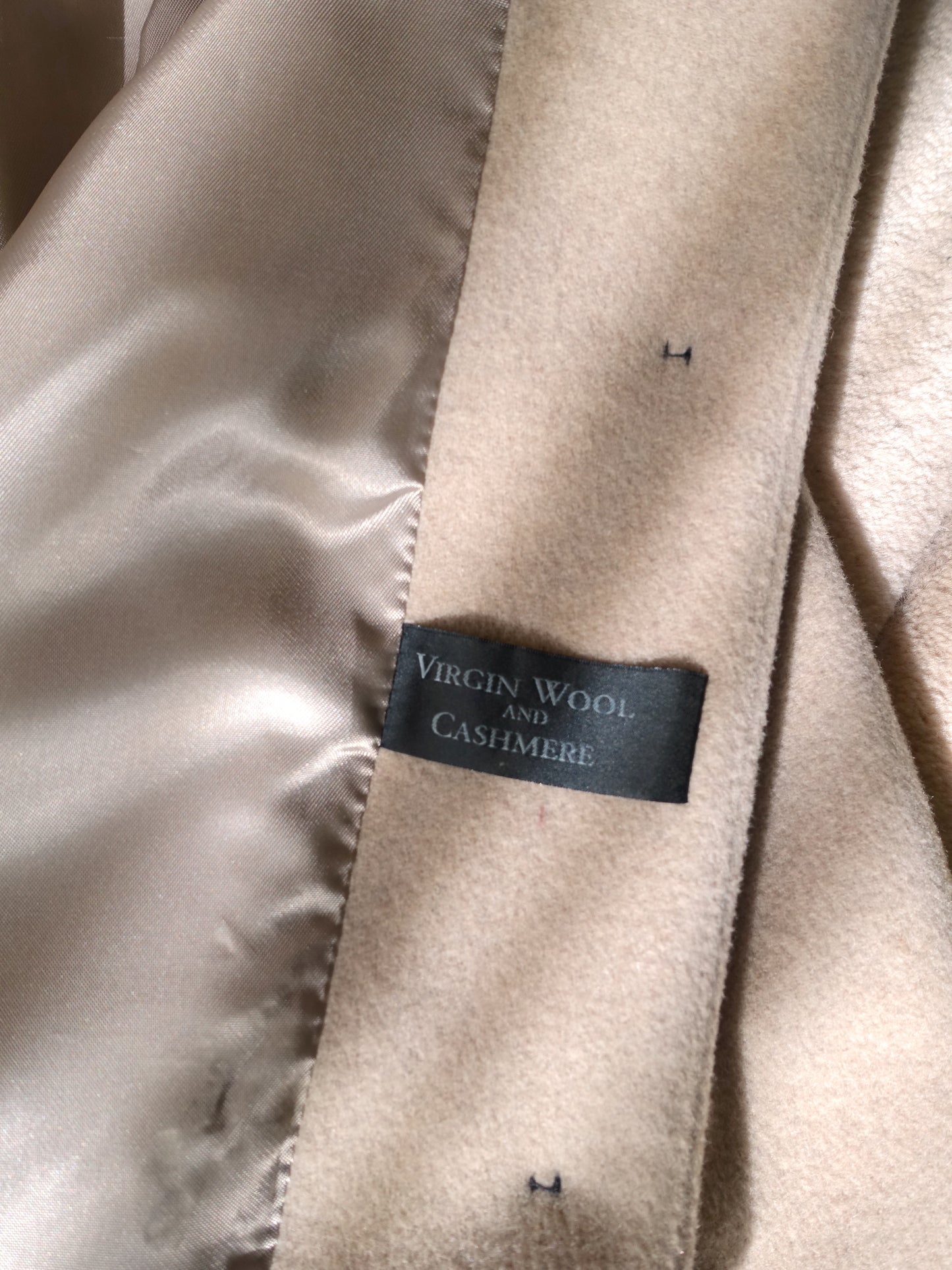 Erich Fend cashmereblend Parisienne coat light taupe