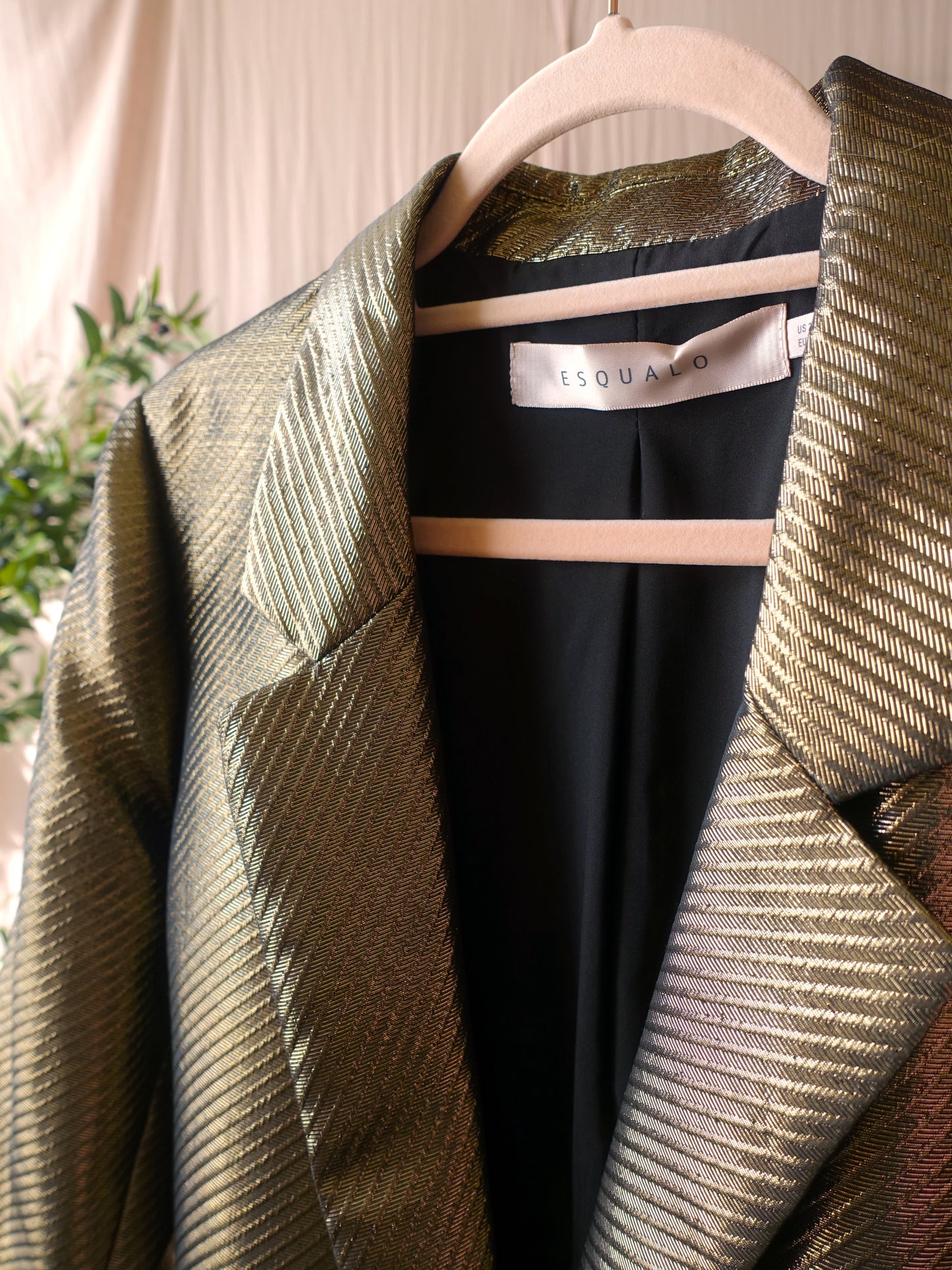 Esqualo blazer metal gold