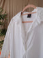 Penn & Ink poplin cotton loose fit jurk wit
