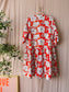 Milano Italy poplin cotton floral jurk