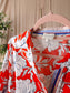 Milano Italy poplin cotton floral jurk