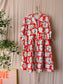 Milano Italy poplin cotton floral jurk