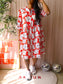Milano Italy poplin cotton floral jurk