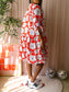 Milano Italy poplin cotton floral jurk