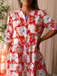 Milano Italy poplin cotton floral jurk