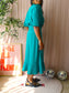 LaDress wrap midi jurk baltic turquoise