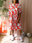 Milano Italy poplin cotton floral jurk