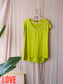 Expresso viscosemix v-hals tee lime