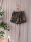 FRNCH high waist leopard denim shorts