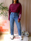 Maje cropped straight pima zip denim