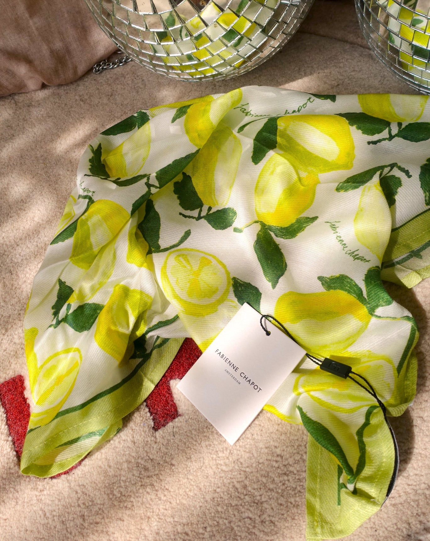Fabienne Chapot Carry scarf lime lights