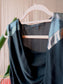 Gucci silk asymmetric waterfall top zwart