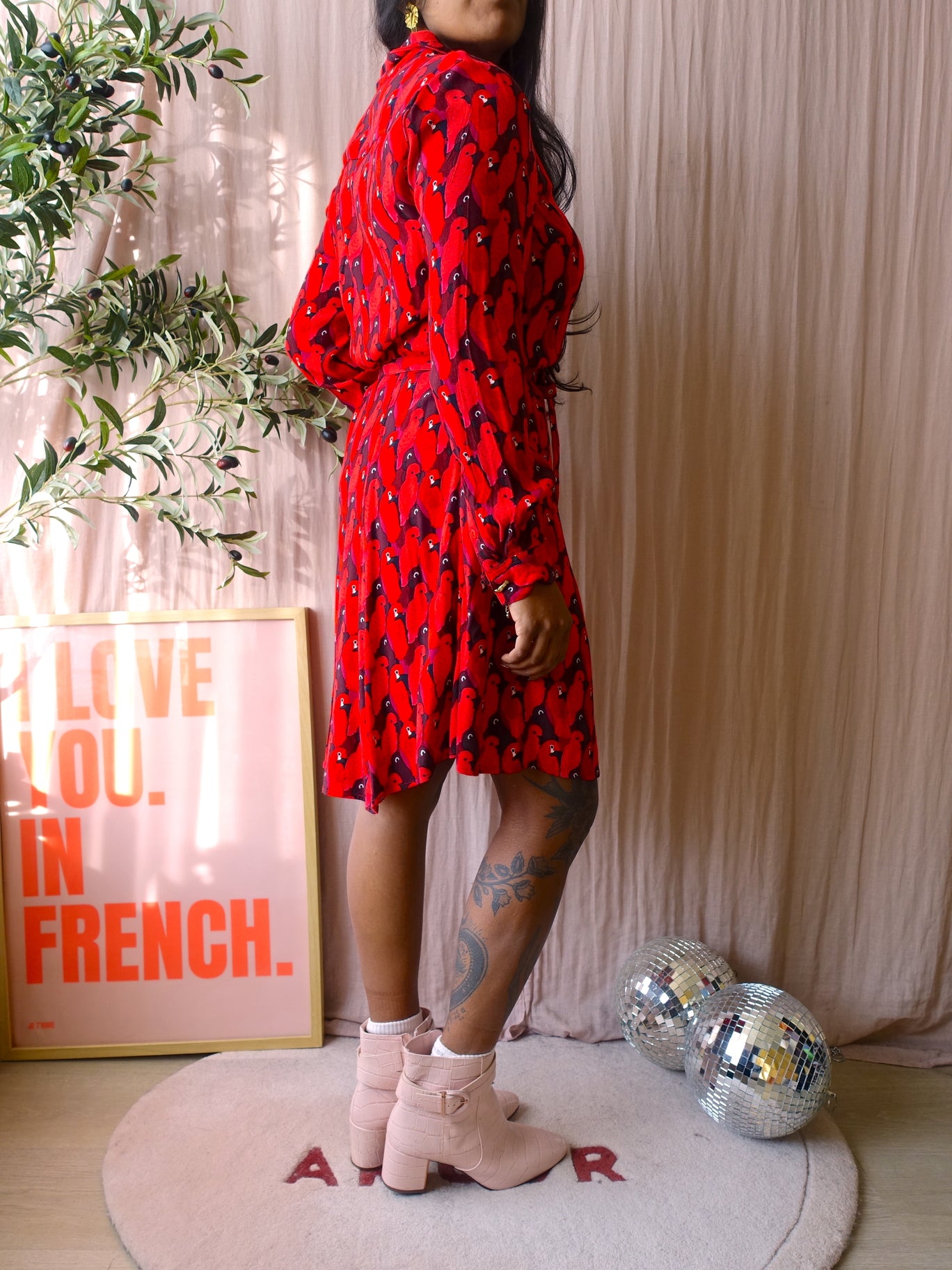 Fabienne Chapot hayley rayon jurk red / burgundy