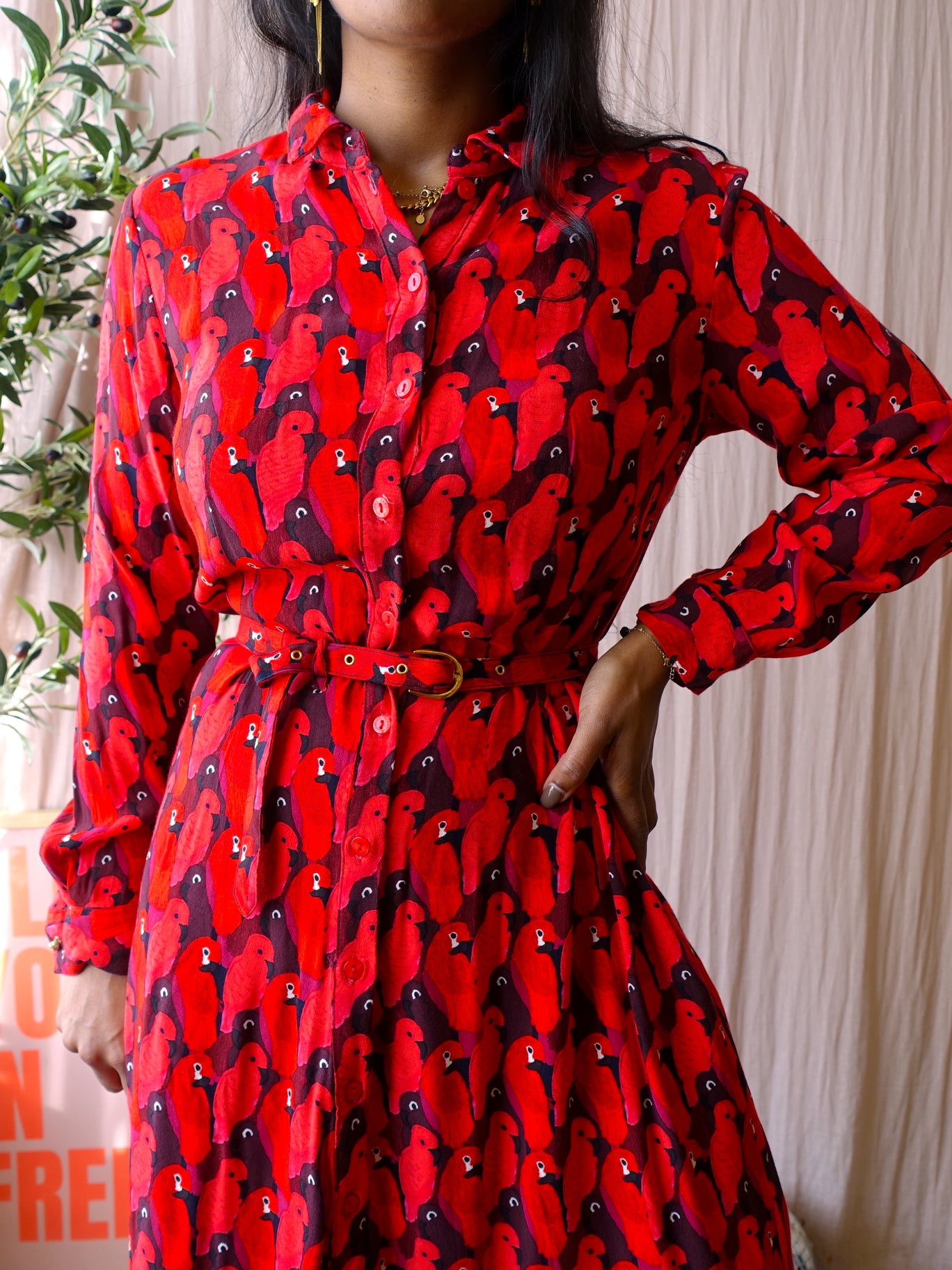 Fabienne Chapot hayley rayon jurk red / burgundy