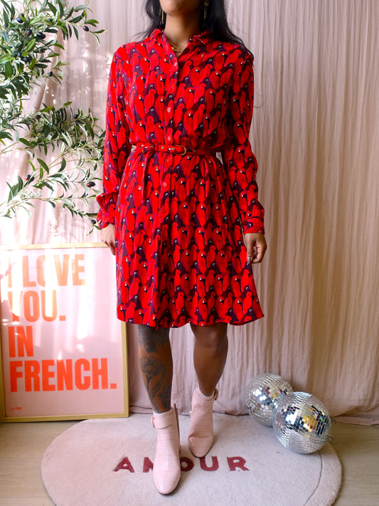 Fabienne Chapot hayley rayon jurk red / burgundy