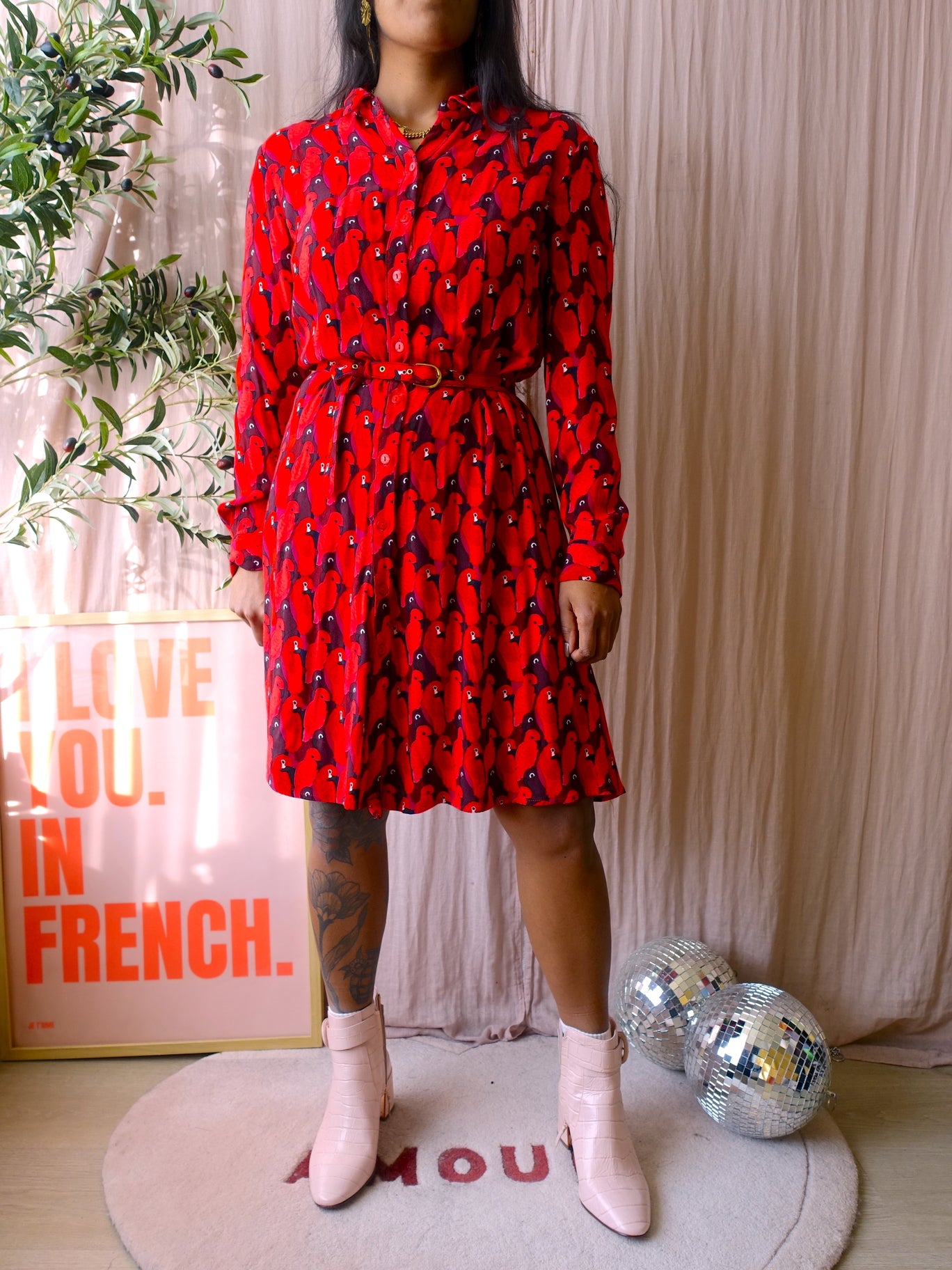 Fabienne Chapot hayley rayon jurk red / burgundy