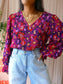 Fabienne Chapot pauletta floral plissé top