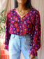 Fabienne Chapot pauletta floral plissé top