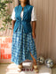 Vintage 80's suedine gilet teal green