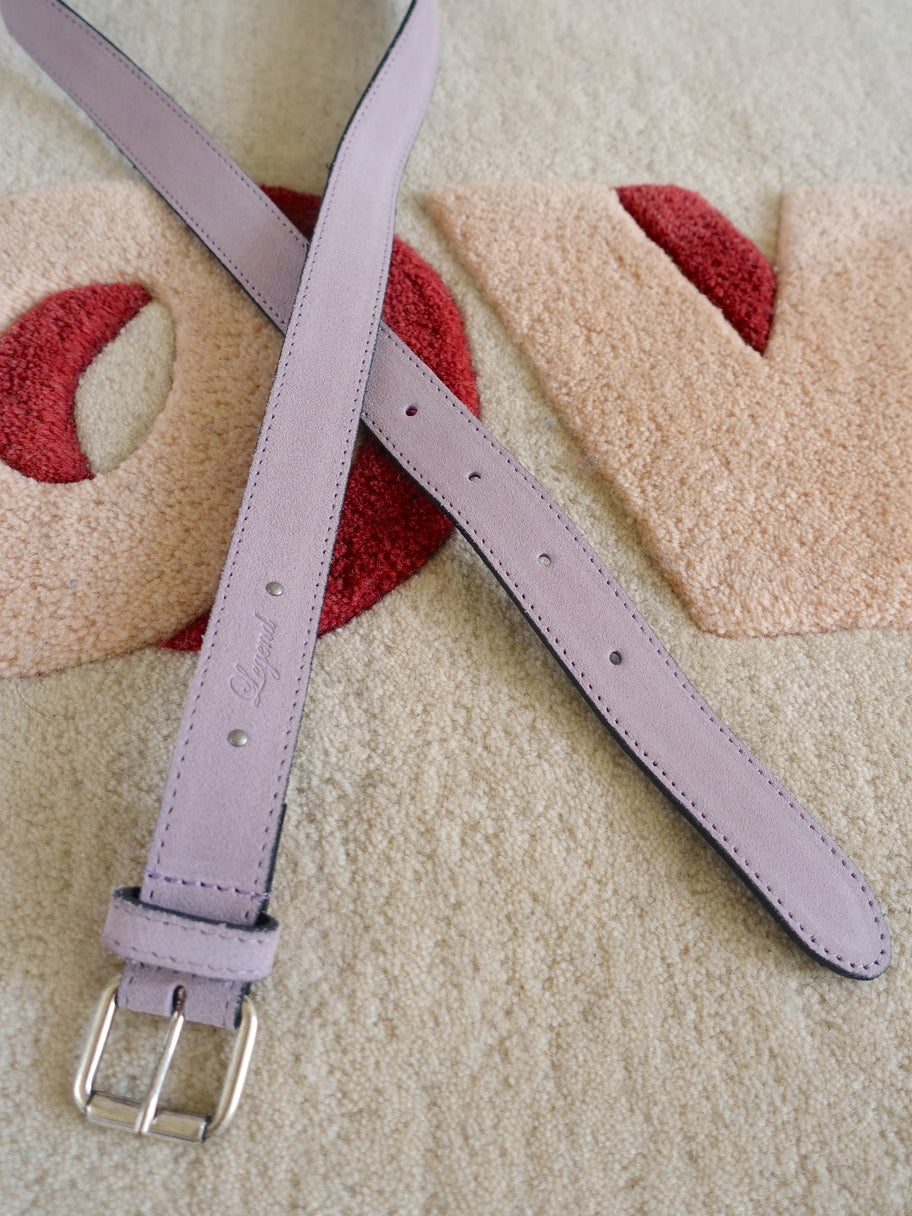 Legend small suède riem lilac snow