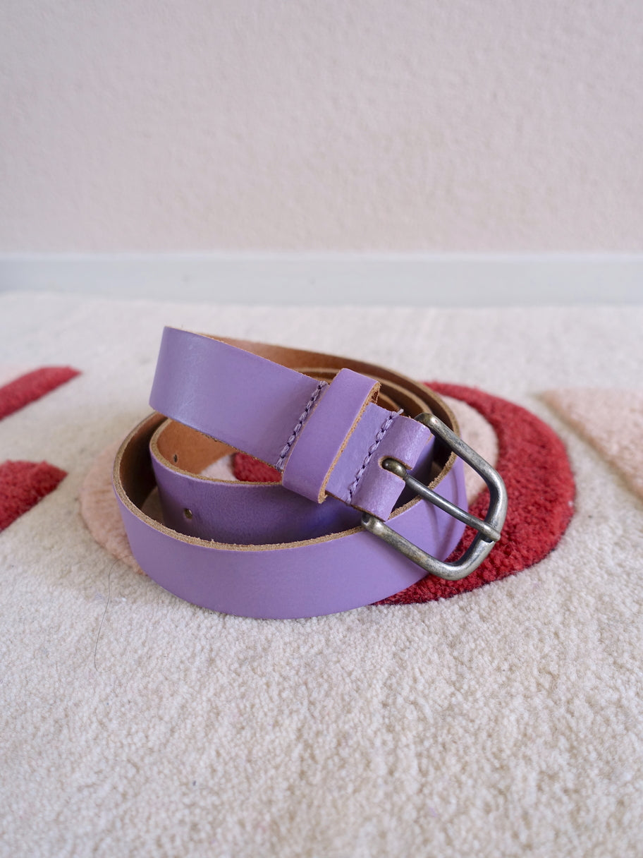 The Parisienne belt lederen riem pastel lilac