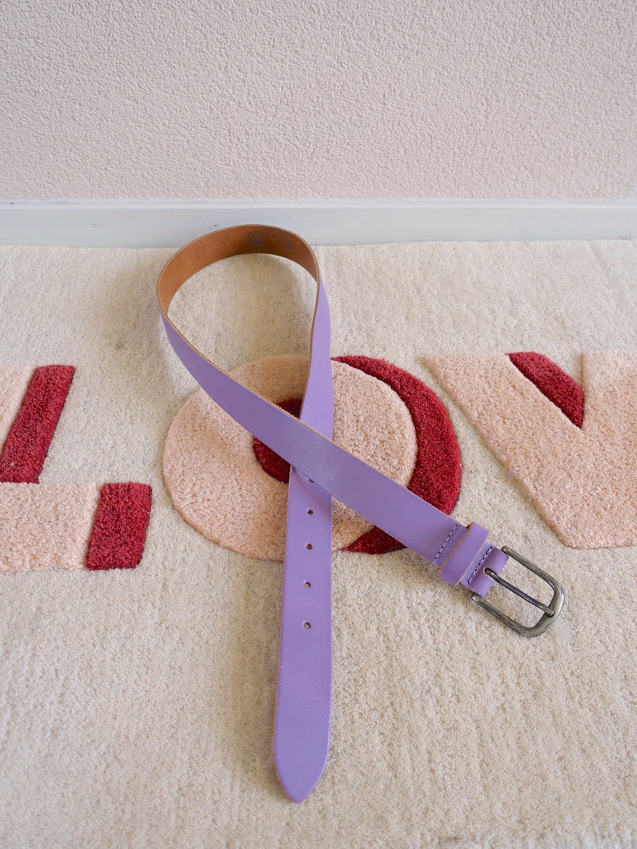 The Parisienne belt lederen riem pastel lilac