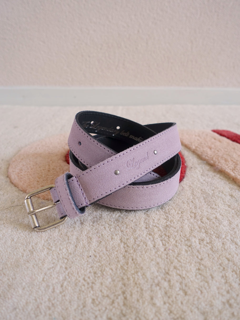 Legend small suède riem lilac snow