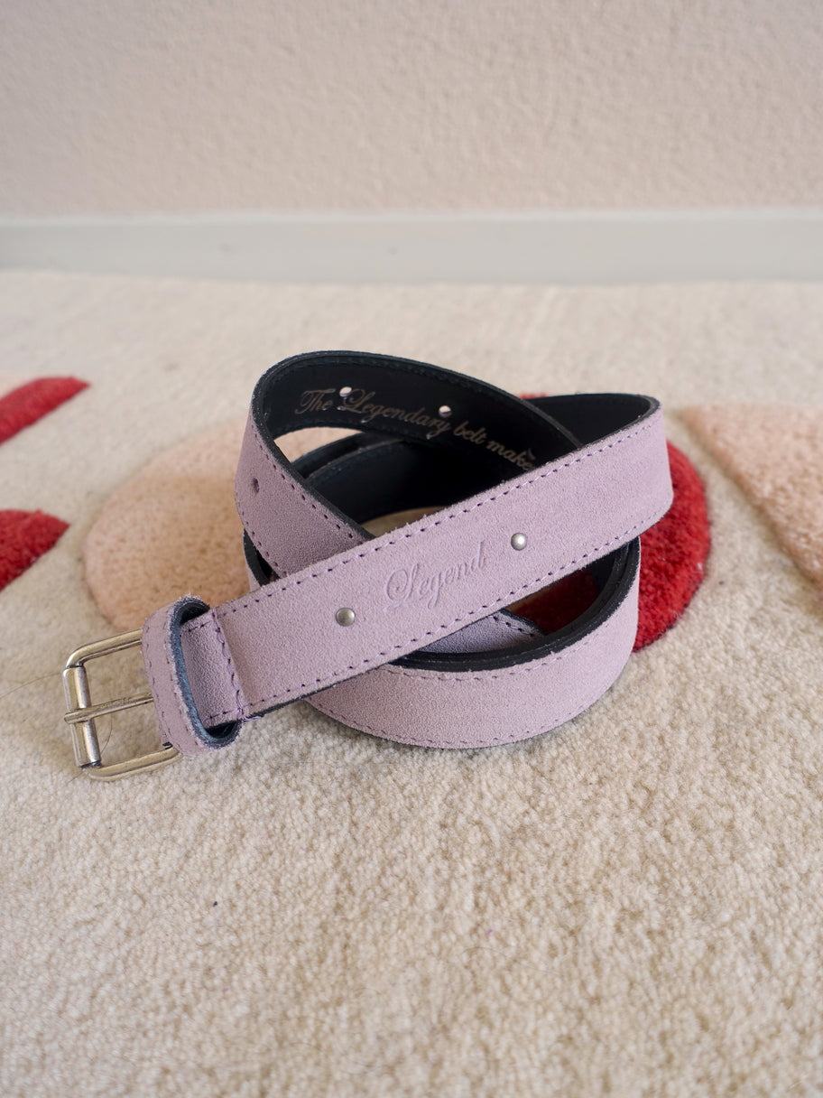Legend small suède riem lilac snow