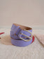 Rock 'n Rich lederen croco riem lavender lilac