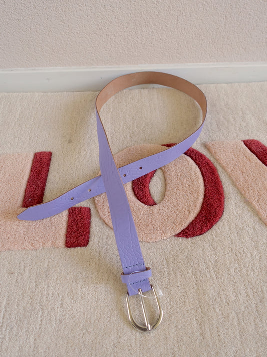 Rock 'n Rich lederen croco riem lavender lilac