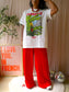 Shoeby stripe wide leg pants scarlet