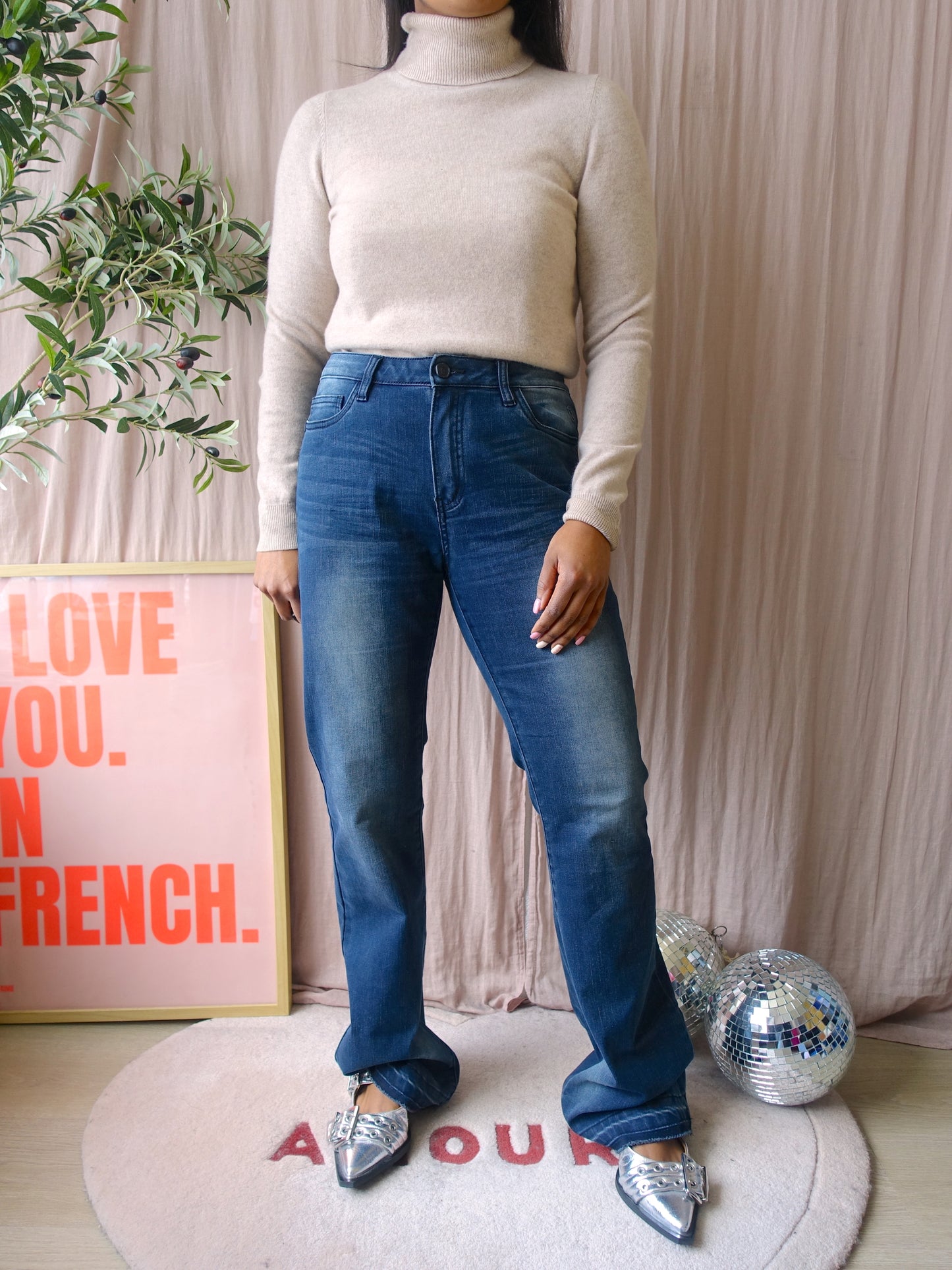 Floréz the flared jeans dark indigo blue