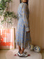 Freebird zowy floral lurex midi jurk