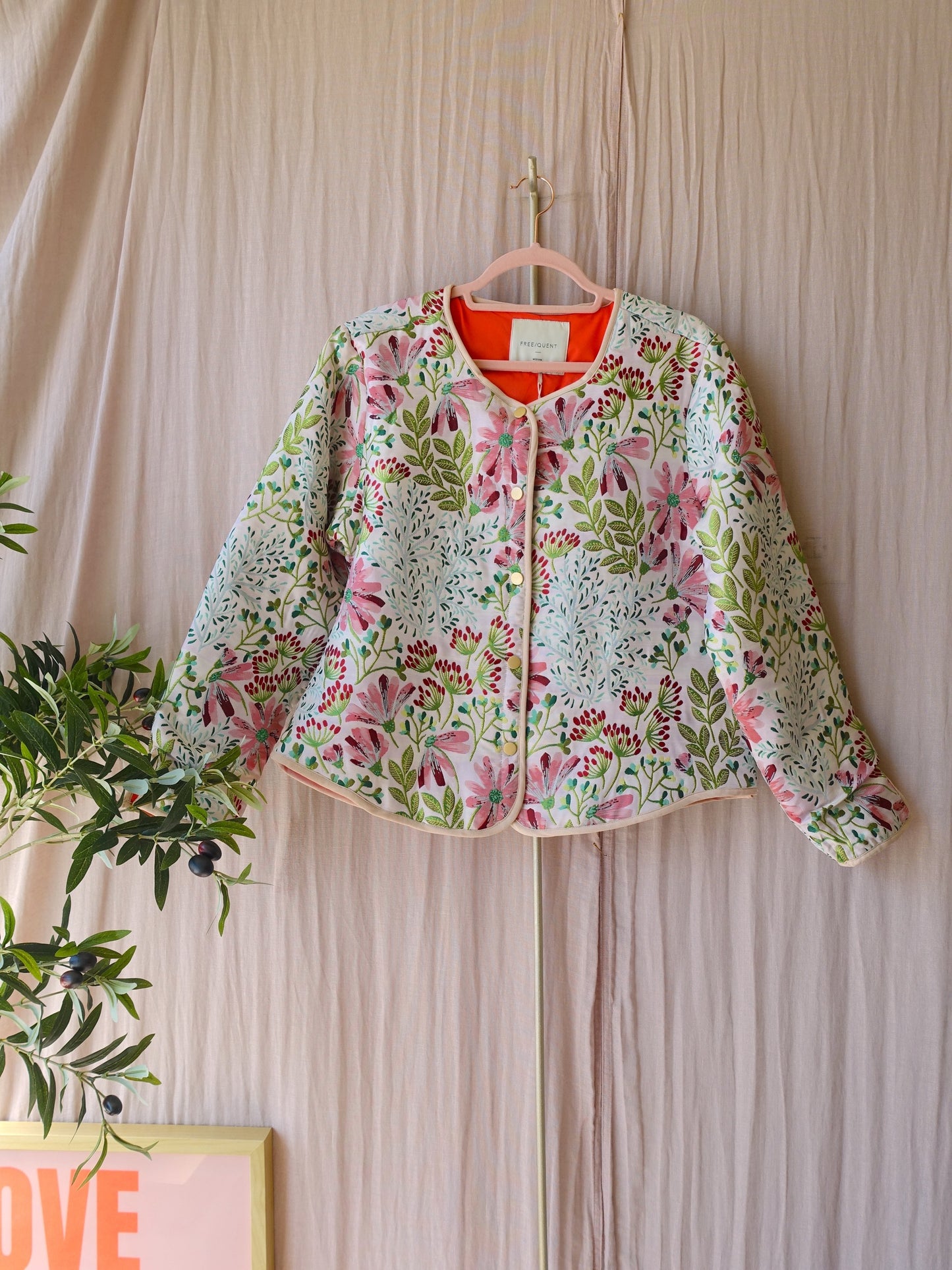 Freequent flowa jacquard embroidered jacket