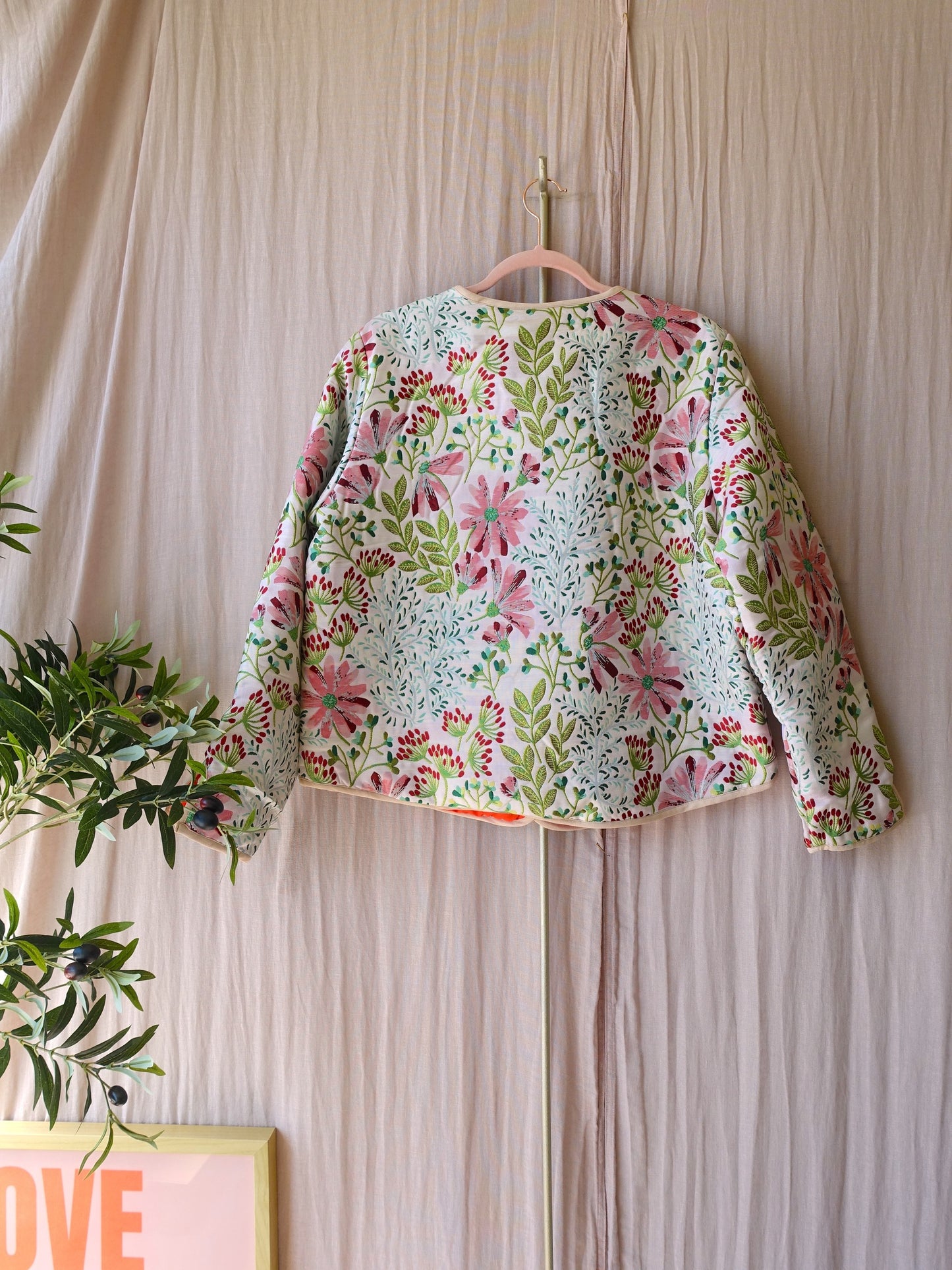 Freequent flowa jacquard embroidered jacket