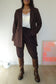 Expresso travel quality pants dark chocolate brown