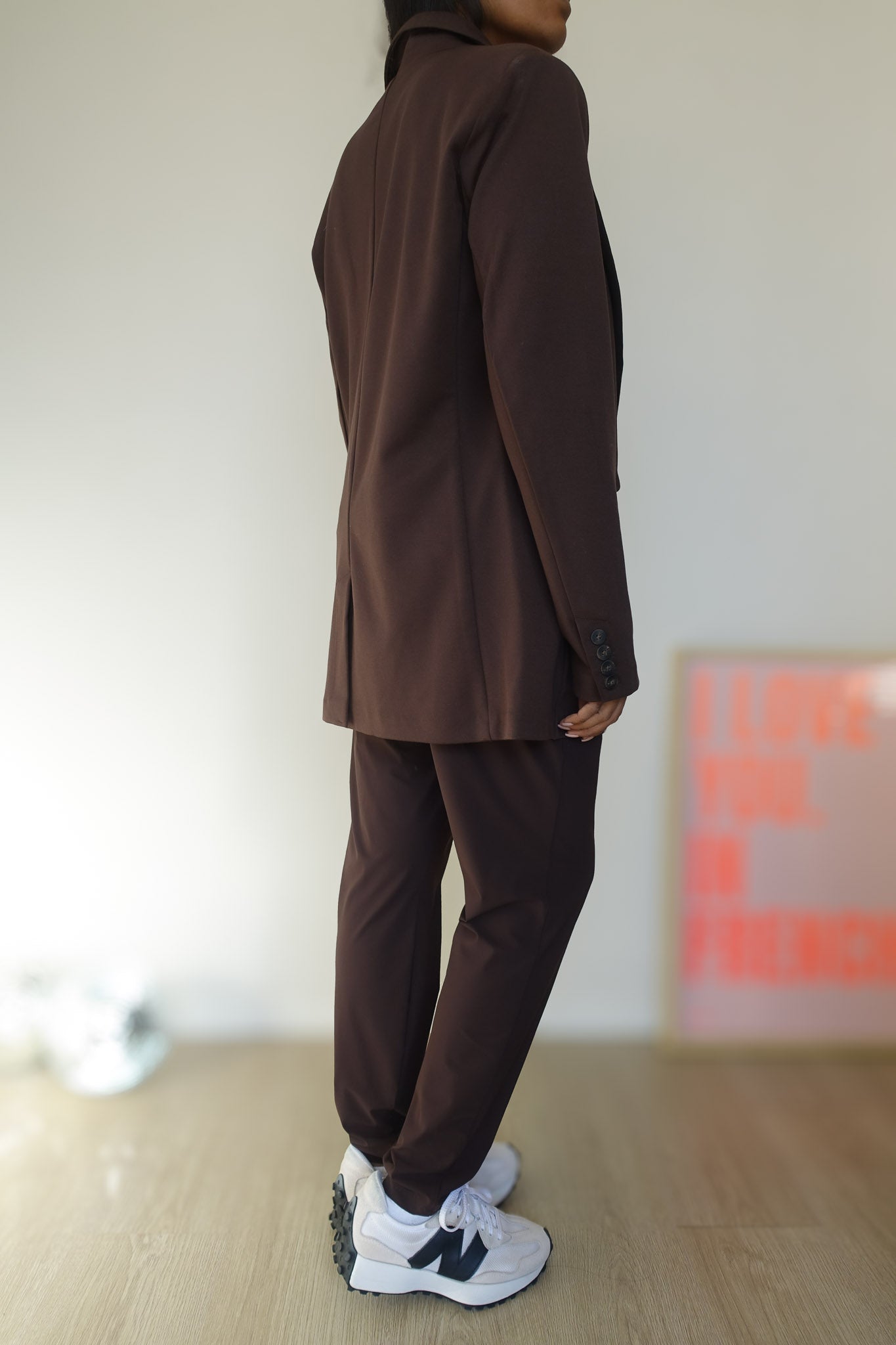 Expresso travel quality pants dark chocolate brown