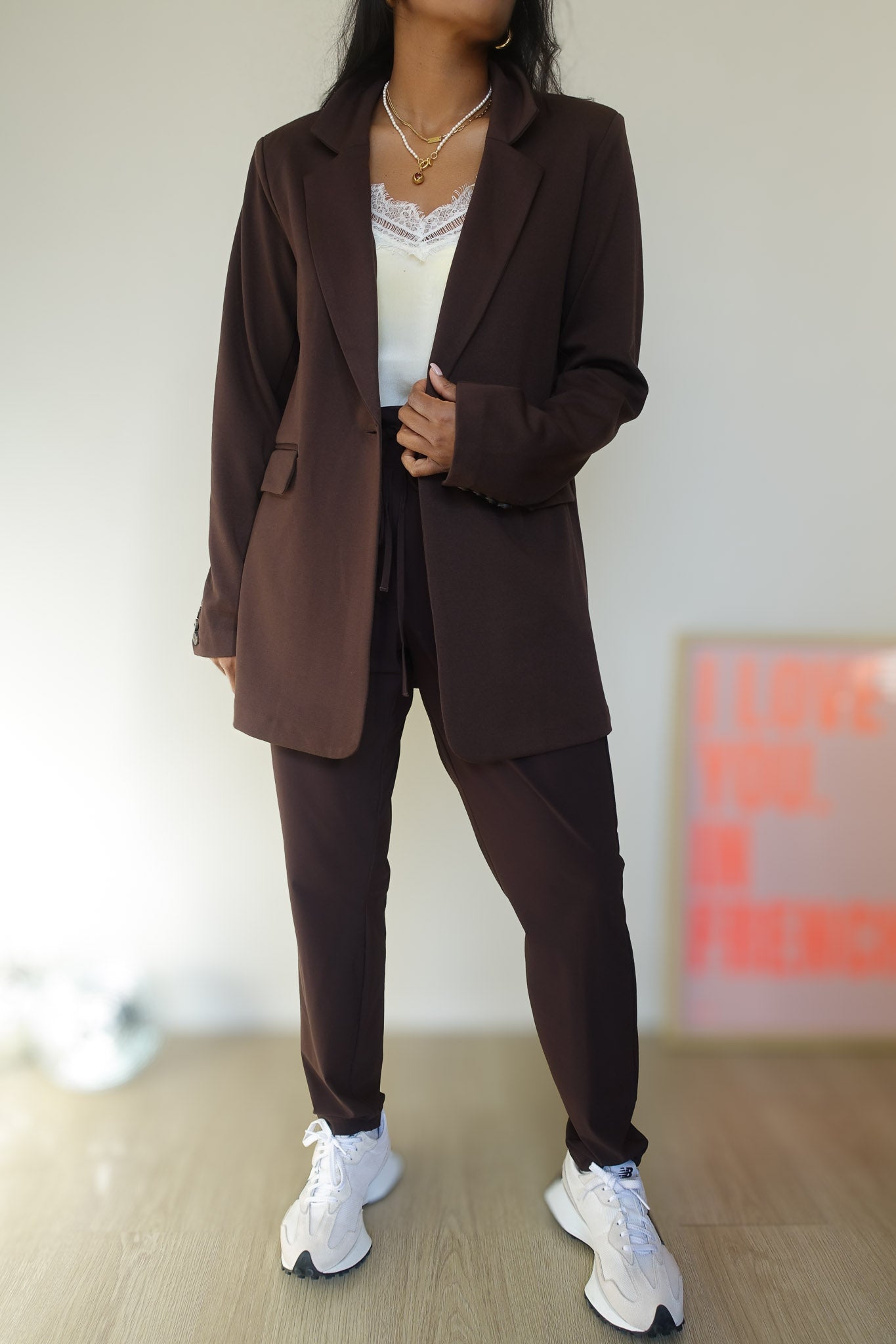 Expresso travel quality pants dark chocolate brown