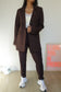 Expresso travel quality pants dark chocolate brown